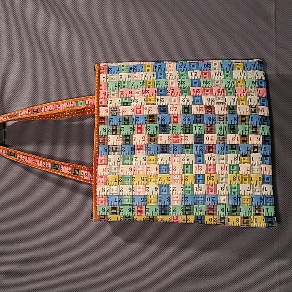 Cupcakes & Cartwheels Woven Measuring Tape Handbag Tote